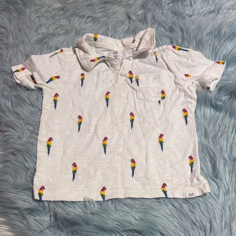 Baby GAP Parrot Short Sleeve Polo sz 2T